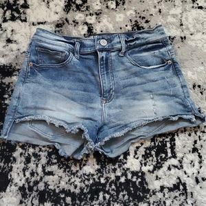 EXPRESS High Rise Shortie Jean Shorts